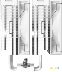 Устройство охлаждения(кулер) Deepcool AG620 Digital ARGB Soc-AM5/AM4/1200/1700/1851 белый 4-pin 29.4dB Al+Cu LCD 260W 1370gr Ret (R-AG620-WHADMN-G-2)