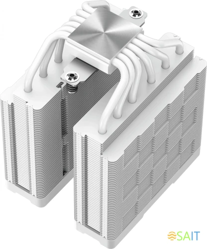 Устройство охлаждения(кулер) Deepcool AG620 Digital ARGB Soc-AM5/AM4/1200/1700/1851 белый 4-pin 29.4dB Al+Cu LCD 260W 1370gr Ret (R-AG620-WHADMN-G-2)