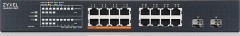 Коммутатор Zyxel XMG1915-18EP-EU0101F (L2+) 16x2.5Гбит/с 2SFP+ 8PoE++ 180W управляемый