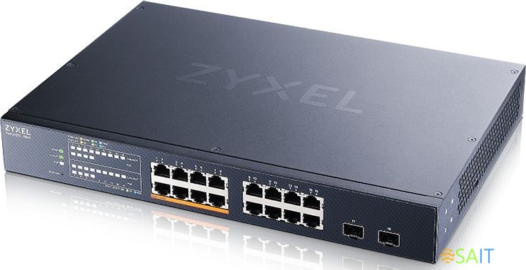 Коммутатор Zyxel XMG1915-18EP-EU0101F (L2+) 16x2.5Гбит/с 2SFP+ 8PoE++ 180W управляемый