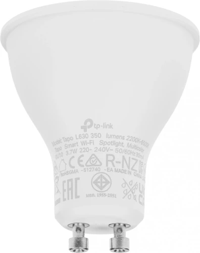 Умная лампа TP-Link Tapo L630 GU10 3.7Вт 350lm Wi-Fi (упак.:1шт)