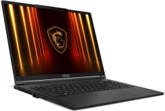 Ноутбук MSI Stealth 16 AI A2HWFG-086XRU Core Ultra 7 255H 32Gb SSD1Tb NVIDIA GeForce RTX 5060 8Gb 16" OLED QHD+ (2560x1600) FreeDOS black WiFi BT Cam (9S7-15F535-086)