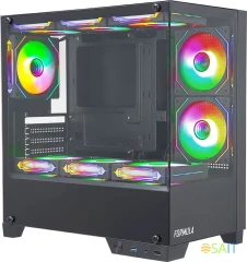 Корпус Formula Crystal Z1M черный без БП mATX 7x120mm 1xUSB2.0 1xUSB3.0 audio bott PSU