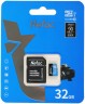 Флеш карта microSDHC 32GB Netac NT02P500STN-032G-R P500 + adapter