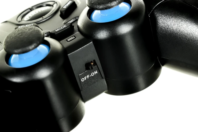 Геймпад Ritmix GP-022WPS черный/синий USB Беспроводной виброотдача обратная связь