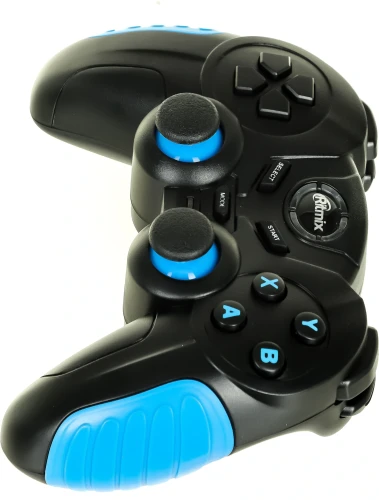 Геймпад Ritmix GP-022WPS черный/синий USB Беспроводной виброотдача обратная связь