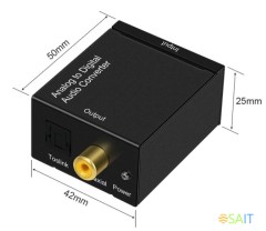 Переходник аудио Premier 5-986 2хRCA (f)/TOS (f) черный