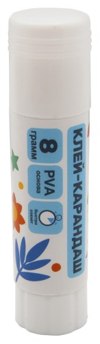 Клей-карандаш Silwerhof 8гр ПВА термоусадочная упаковка Веселые друзья