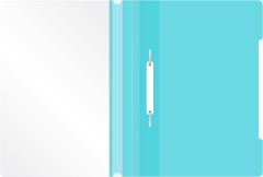 Папка-скоросшиватель Бюрократ Pastel -PSLPAST/BLUE A4 прозрач.верх.лист пластик голубой 0.14/0.18