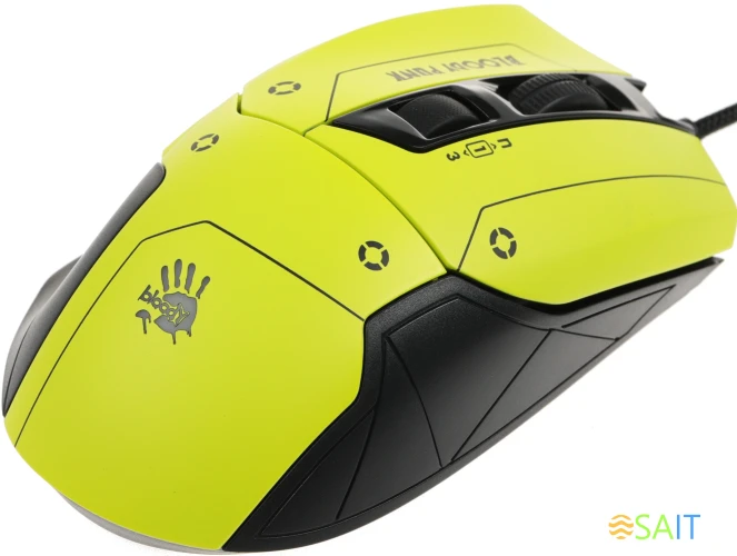 Мышь A4Tech Bloody W70 Max Punk желтый/черный оптическая 10000dpi USB 11but