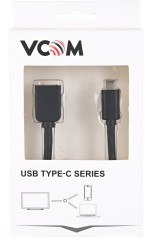 Кабель-адаптер VCOM USB 2.0 Type-C (m) - USB 3.2 Type-AF 0.2м