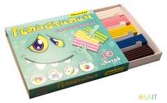 Пластилин Silwerhof Монстрики 10цв. 150гр. стек картон.кор.