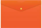 Конверт на кнопке Бюрократ -PK804A5NOR A5 непрозрачный пластик 0.18мм оранжевый