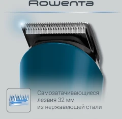 Триммер Rowenta Jungle TN8908F0 черный/бирюзовый (насадок в компл:3шт)