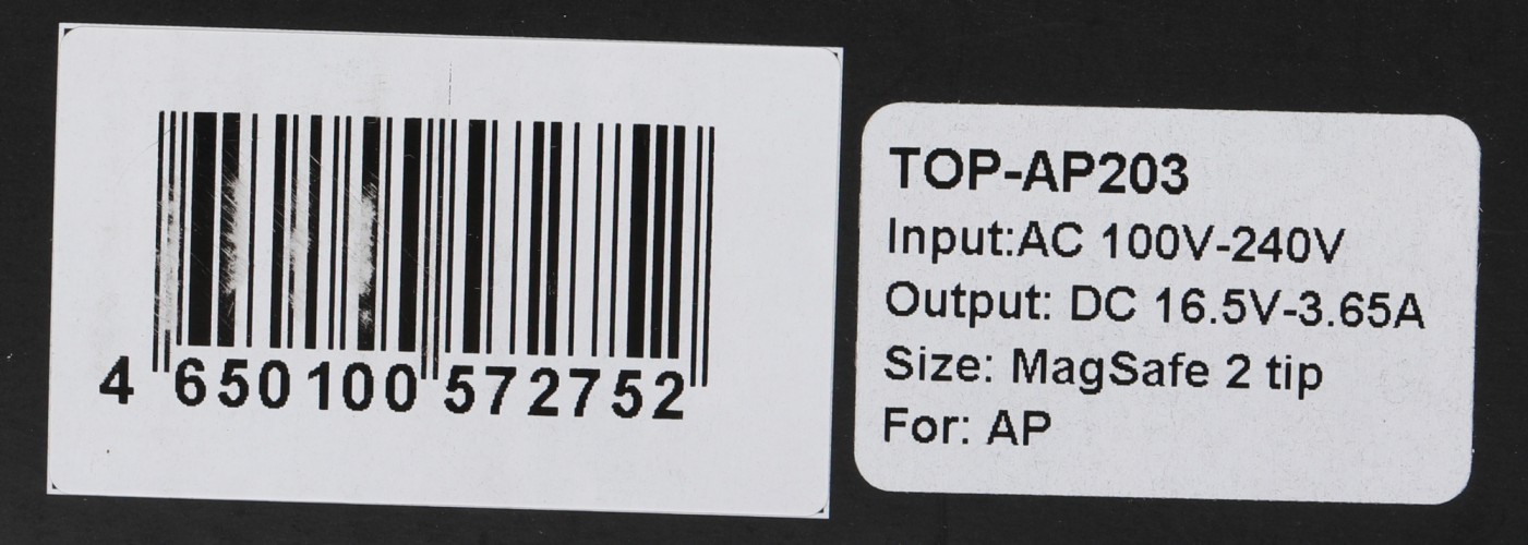 Блок питания TopON TOP-AP203 60W 16.5V-16.5V 3.65A от бытовой электросети