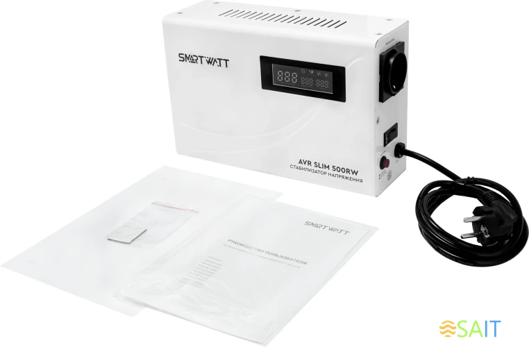 Стабилизатор напряжения Smartwatt AVR Slim 500RW 500ВА белый