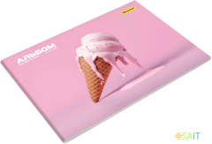 Альбом для рисования Silwerhof 40л. A4 Нежность 2диз. мел.картон скрепка (упак.:2шт)