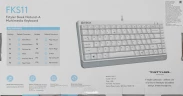 Клавиатура A4Tech Fstyler FKS11 белый/серый USB (FKS11 WHITE)