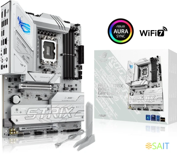 Материнская плата Asus ROG STRIX B860-A GAMING WIFI Soc-1851 Intel B860 4xDDR5 ATX AC`97 8ch(7.1) 2.5Gg RAID+HDMI+DP