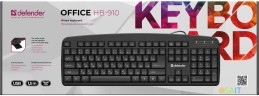 Клавиатура Defender Office HB-910 черный USB