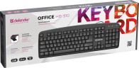 Клавиатура Defender Office HB-910 черный USB