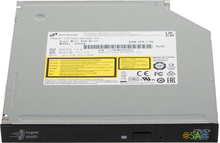 Привод DVD-RW LG GTC2N черный SATA slim внутренний oem