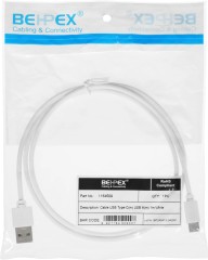 Кабель USB (m)-USB Type-C (m) 1м белый