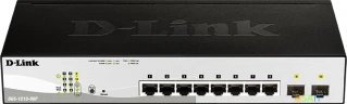 Коммутатор D-Link DGS-1210-08P DGS-1210-08P/G3A (L2) 8x1Гбит/с 2SFP 8PoE 65W настраиваемый