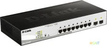 Коммутатор D-Link DGS-1210-08P DGS-1210-08P/G3A (L2) 8x1Гбит/с 2SFP 8PoE 65W настраиваемый