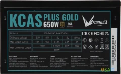 Блок питания Formula ATX 650W AC KCAS PLUS GOLD 650W RGB 80+ gold (20+4pin) APFC 120mm fan color LED 8xSATA RTL