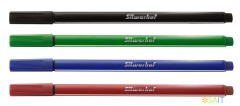 Набор ручек капилляр. Silwerhof ассор. черн. индив. пак.ев. (4шт) игловидный пиш. наконечник линия 0.4мм треугол.