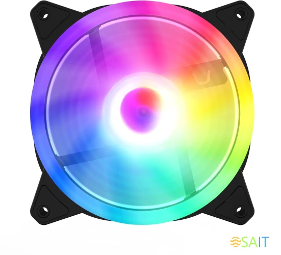 Вентилятор для корпуса GMNG GG-CF120ARGB2-PWMBK ARGB 120х120x25 черный 4-pin 26дБ Ret