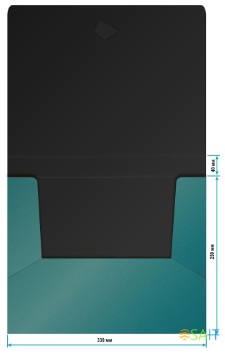 Папка-короб на резинке Silwerhof Perlen 255121-75 пластик 0.8мм A4 зеленый металлик