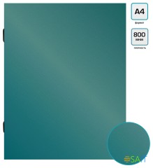 Папка-короб на резинке Silwerhof Perlen 255121-75 пластик 0.8мм A4 зеленый металлик