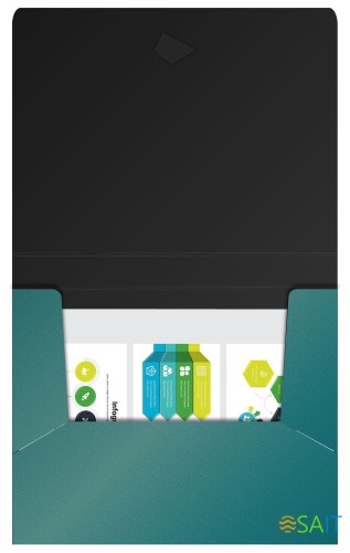 Папка-короб на резинке Silwerhof Perlen 255121-75 пластик 0.8мм A4 зеленый металлик