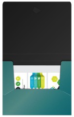 Папка-короб на резинке Silwerhof Perlen 255121-75 пластик 0.8мм A4 зеленый металлик