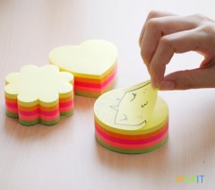 Блок самоклеящийся бумажный Stick`n 21358 67x67мм 250лист. 70г/м2 неон 5цв.в упак. вырубной &quot;круг&quot;