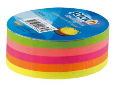 Блок самоклеящийся бумажный Stick`n 21358 67x67мм 250лист. 70г/м2 неон 5цв.в упак. вырубной "круг"