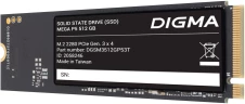 Накопитель SSD Digma PCIe 3.0 x4 512GB DGSM3512GP53T Mega P5 M.2 2280