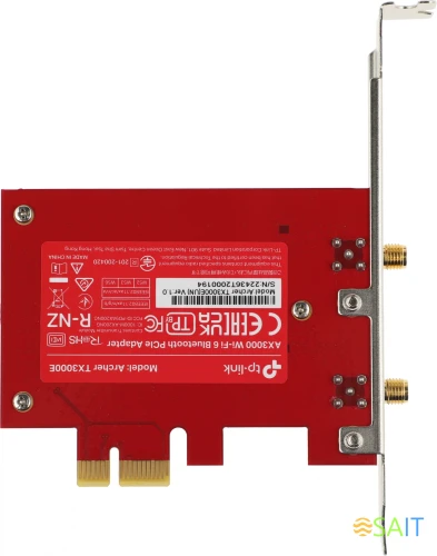 Сетевой адаптер Wi-Fi + Bluetooth TP-Link Archer TX3000E AX3000 PCI Express (ант.внеш.съем) 2ант.