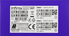 Смартфон Infinix X6831 Hot 30 128Gb 4Gb белый моноблок 3G 4G 2Sim 6.78" 1080x2460 Android 13 50Mpix 802.11 a/b/g/n/ac NFC GPS GSM900/1800 GSM1900 FM microSD max1024Gb