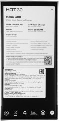 Смартфон Infinix X6831 Hot 30 128Gb 4Gb белый моноблок 3G 4G 2Sim 6.78" 1080x2460 Android 13 50Mpix 802.11 a/b/g/n/ac NFC GPS GSM900/1800 GSM1900 FM microSD max1024Gb
