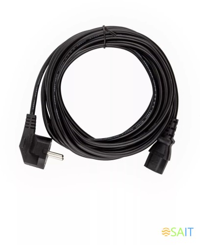 Кабель Premier 5-280 IEC C13 Евровилка угловой 5м (5-280(0.75) 5.0) черный (Bulk)