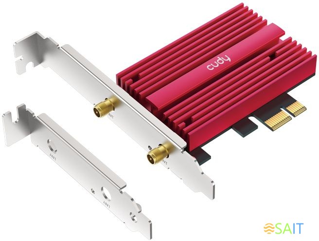 Сетевой адаптер Wi-Fi + Bluetooth Cudy WE4000 АХ5400 PCI Express (ант.внеш.съем) 1ант.