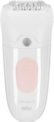 Эпилятор Braun SE5-050 скор.:2 насад.:4 от электр.сети от аккум. белый/розовый