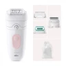 Эпилятор Braun SE5-050 скор.:2 насад.:4 от электр.сети от аккум. белый/розовый