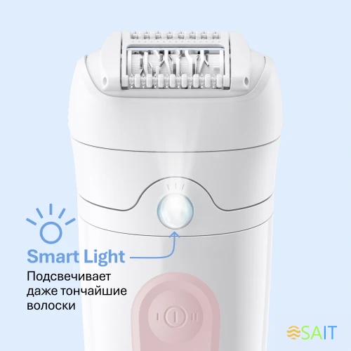Эпилятор Braun SE5-050 скор.:2 насад.:4 от электр.сети от аккум. белый/розовый