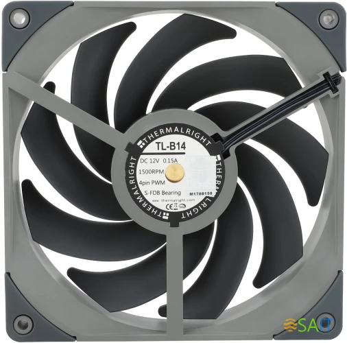 Вентилятор для корпуса Thermalright TL-B14 140х140x25 черный 4-pin 27.6дБ Ret