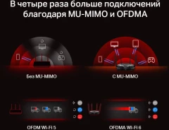 Роутер беспроводной Mercusys MR70X AX1800 10/100/1000BASE-TX черный