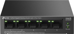 Коммутатор TP-Link LS105GP (L2) 5x1Гбит/с 4PoE 65W неуправляемый